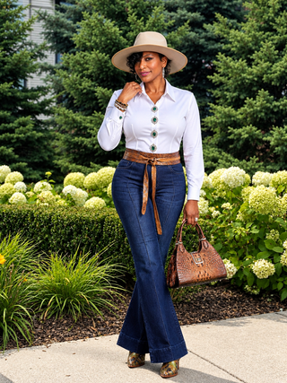 Crowned in Emerald Blouse