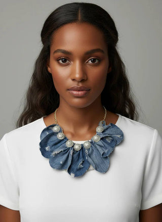 Denim & Diamonds Statement Necklace