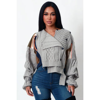 Cable Clash Patch Sweater ✨