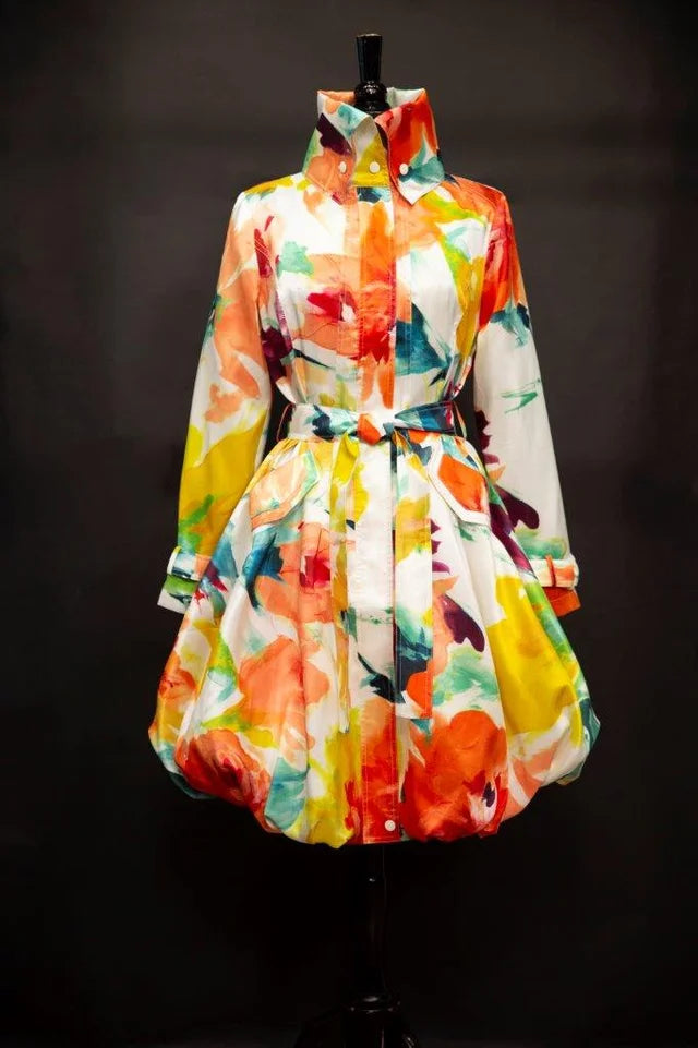 Samuel Dong's Printed Bubble Coat Dress - (19 Options)