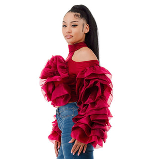 Eve of Elegance Ruffle Top