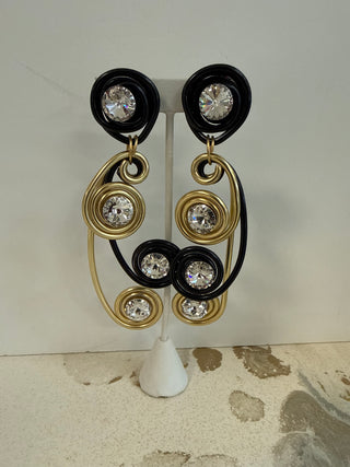 Dual Tone Drama Earrings ✨