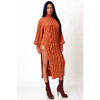 Bossline Cable Sweater Dress