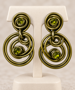 Olive Obsession Statement Earrings
