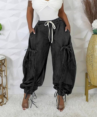 🤍 Laid-Back Drawstring Denim