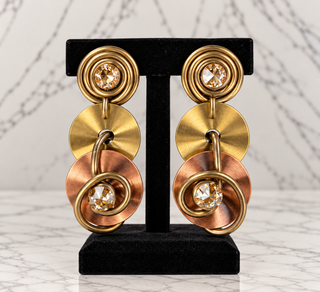 Metallic Impressions Statement Earrings