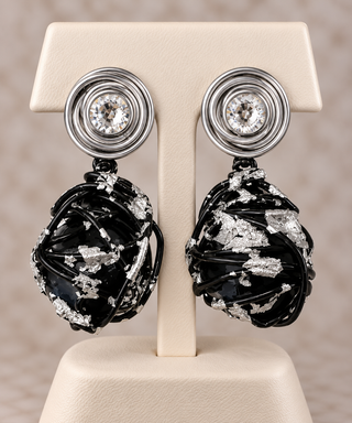 Midnight Confetti Statement Earrings