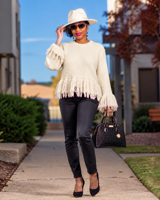 Fringe Behavior Sweater 🤍✨