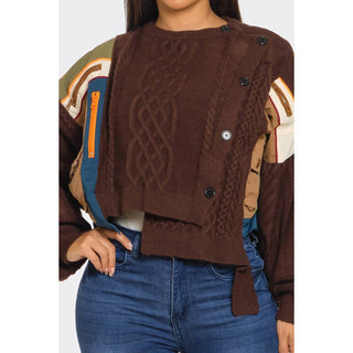 Cable Clash Patch Sweater ✨