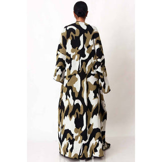 🌿 Urban Camo Cocoon Cardigan