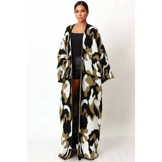 🌿 Urban Camo Cocoon Cardigan