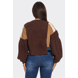 Cable Clash Patch Sweater ✨