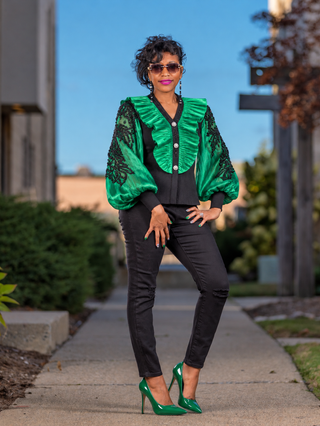 Jeweled in Emerald Top