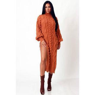 Bossline Cable Sweater Dress