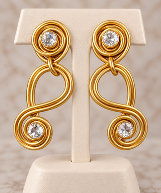 Golden Rhapsody "2" Statement Earrings