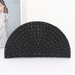 Rhinestone Half Moon Party Clutch