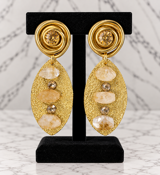 Golden Impressions Statement Earrings