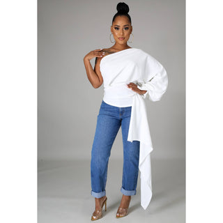 🖤 After Hours One-Shoulder Top