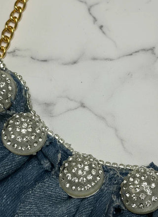 Denim & Diamonds Statement Necklace