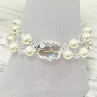 Pearl Cascade Crystal Bracelet