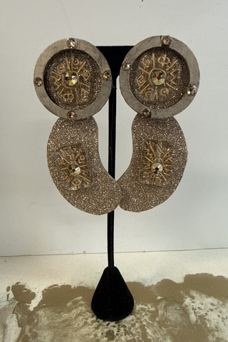 Champagne Sparkle Clip Earrings ✨🥂