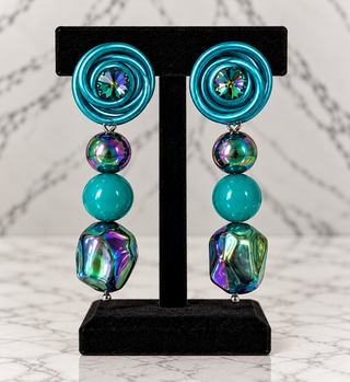 Iridescent Impressions Statement Earrings