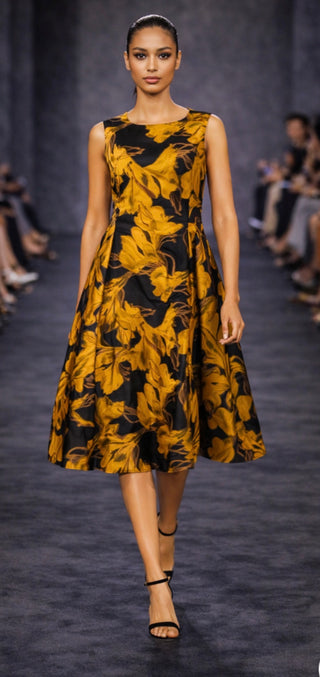 Samuel Dong Autumn Romance Brocade Dress