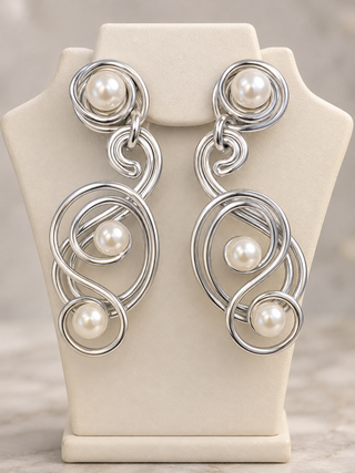 Pearls in Motion Statement "2" Earrings