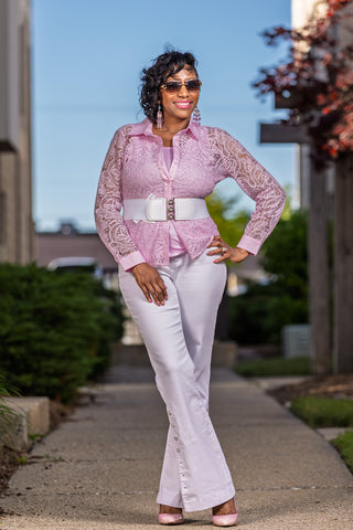 Soft Glam Lace Blouse