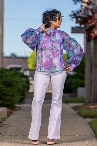 Watercolor Botanical Blouse 🌸