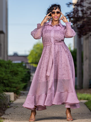 Dusty Mauve Flow Dress