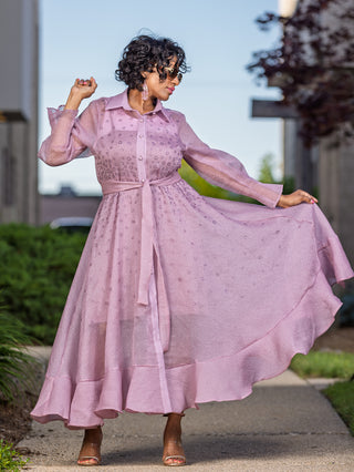 Dusty Mauve Flow Dress