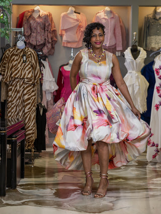 Samuel Dong Avant Bubble High-Low Dress