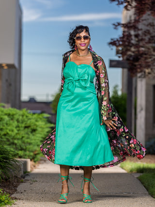 After Dark Floral Illusion Duster