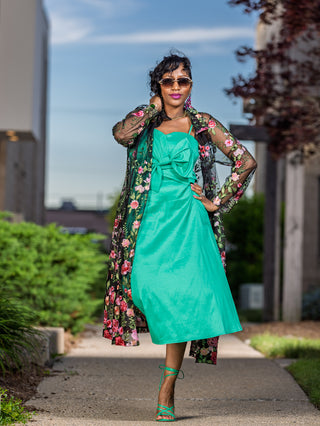 After Dark Floral Illusion Duster