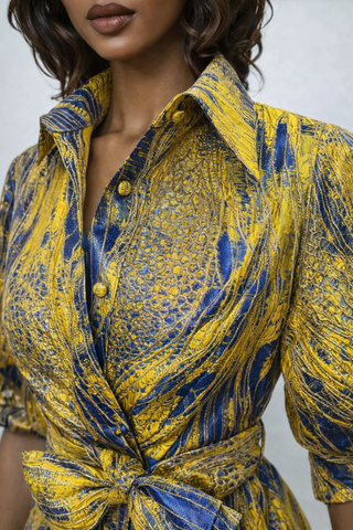 Electric Golden Dynasty Dress