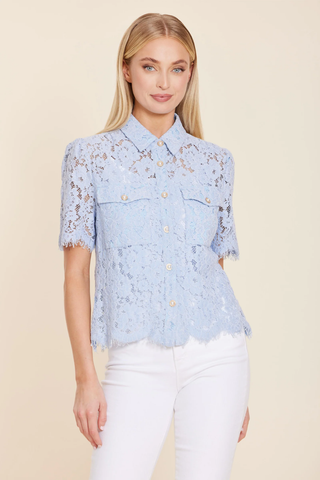 Laced Petals & Pearl Top ( 2 Color Options)