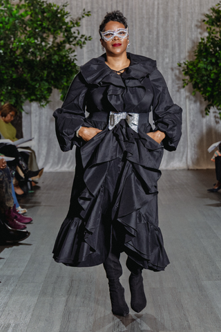 Samuel Dong's Ruffle Extravaganza Coat Dress (4 Color Options)