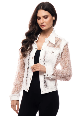 Laced in Luxe Denim Jacket