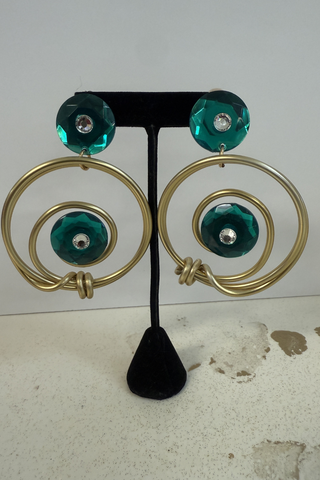 Spiral Cosmic Gem Clip