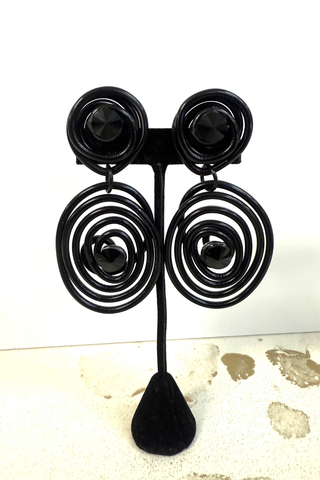 Infinity Swirl Crystal Earrings