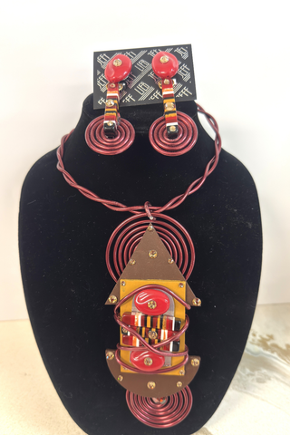 Crimson Vortex Art Couture Set