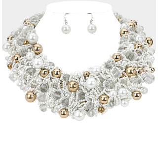 Champagne Bubbles Statement Necklace
