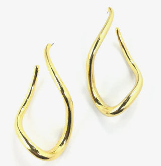 Liquid Metallic Loop Earrings ✨🤍