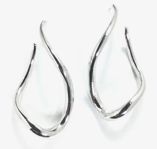 Liquid Metallic Loop Earrings ✨🤍
