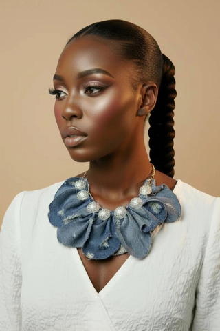 Denim & Diamonds Statement Necklace