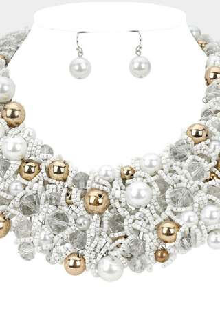 Champagne Bubbles Statement Necklace