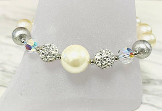 Crystal Pearl Halo Bracelet