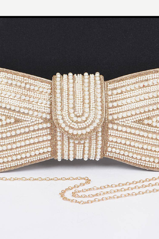 Rhinestone and Pearl Party Clutch