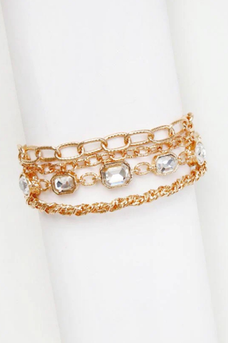 ✨ Crystal Chain Society Bracelet Set